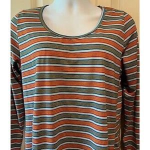 LuLaRoe Lynnae Striped Long Sleeve Top - XL